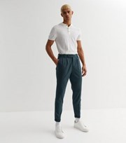 New Look Bright Blue Double Pleated Tapered Leg Suit Trousers
